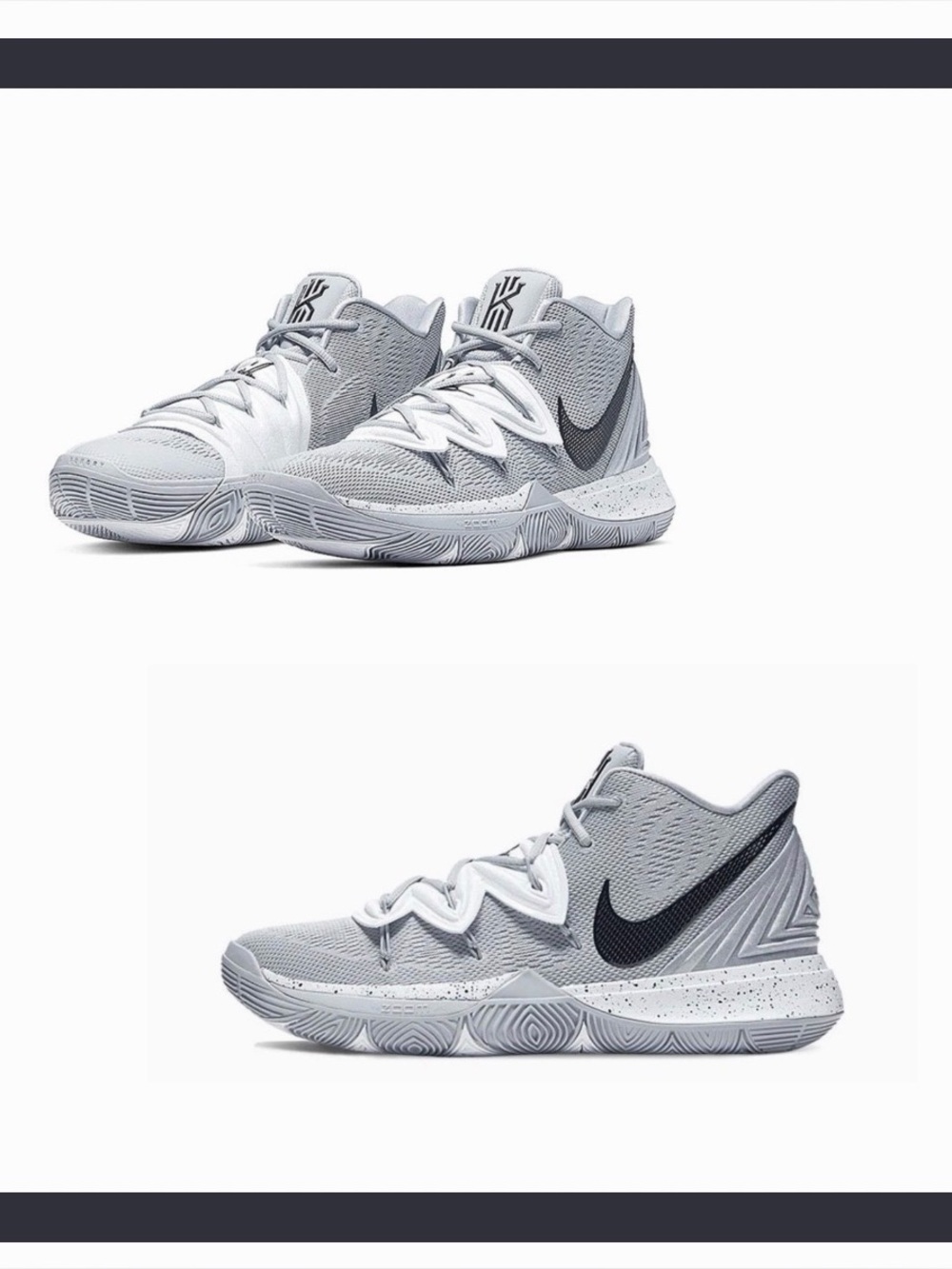 Nike Kyrie V TB Wolf Grey/Black/White Size 12.5